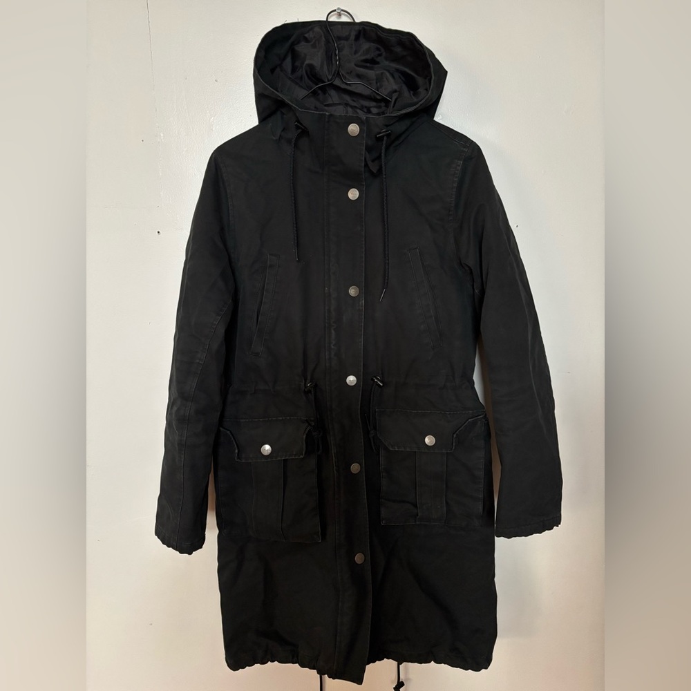 RVCA Women's Black Hooded Jacket (Winter coat)